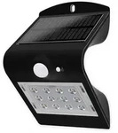 BLULAXA Solar-LED Wandleuchte 48873 mit Sensor, 1,5W, schwarz - Schwarz