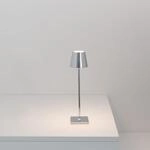 Zafferano Tischleuchte POLDINA MICRO CHROME silber &Oslash;7x28cm