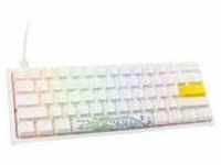 Ducky One 2 Pro Mini White Edition Gaming Tastatur, RGB LED - Kailh Red (US)
