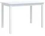 vidaXL Esstisch Wei&szlig; 114x71x75 cm Massivholz Gummibaum - Wei&szlig;