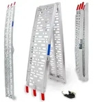 TRUTZHOLM 1x Auffahrrampe klappbar 228 cm Traglast 340 kg Alu grau gelocht Rampen