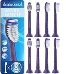 8er demirdental Extra Soft Aufsteckb&uuml;rsten f&uuml;r Philips Sonicare | Lila - Wei&szlig;