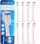 8er demirdental Extra Soft Aufsteckb&uuml;rsten f&uuml;r Philips Sonicare | Rosa - Wei&szlig;