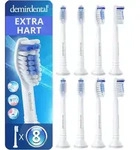 8er demirdental Extra Clean | Harte Aufsteckb&uuml;rsten f&uuml;r Philips Sonicare | Wei&szlig; -