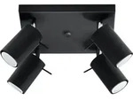 Deckenleuchte RING 4 schwarz 4xGU10 10W Stahl 16x25x25cm Sollux Lighting