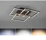 Reality LED Deckenleuchte Mobile schwarz matt Fernbedienung - Wei&szlig;