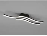 Moderne LED Deckenleuchte ROUTE 3 flammig Metall Schwarz 56x12cm neutralwei&szlig; -