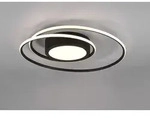 LED Deckenleuchte YAVA Ringf&ouml;rmig mit Fernbedienung, &Oslash; 60cm, Schwarz - Schwarz