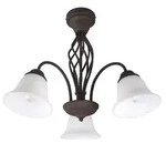 Trio Leuchten Deckenleuchte Rustica 601000324, Metall rostfarbig, Glas wei&szlig;...