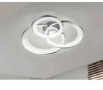 LED Deckenleuchte GRANADA Silber Chrom, Breite 71,5cm - Silber
