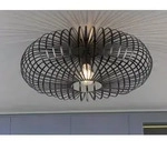 Trio Leuchten Johann Deckenleuchte &Oslash;50cm 60W Schwarz - Schwarz