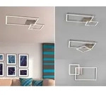 LED Deckenleuchte PADELLA Silber dimmbar 63cm breit R62642407 - Silber