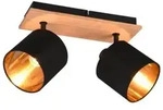 Reality Tommy Strahler E14 2-fach Holzfarbig - Schwarz
