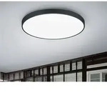 Gro&szlig;e LED Deckenleuchte flach Schwarz extern dimmbar hell f&uuml;r K&uuml;che & B&uuml;ro &Oslash;75cm