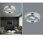 LED Deckenleuchte PARMA Metall Chrom/Wei&szlig; 3 Stufen Dimmer - Ring &Oslash;50cm -...