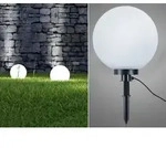LED Kugelleuchte f&uuml;r den Garten mit Strom, Leuchtkugeln Wegbeleuchtung, &Oslash;40cm