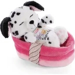 Nici Sleeping Pets Kuscheltier &ndash; Dalmatiner-Welpe, schlafend im K&ouml;rbchen &ndash; 12 cm