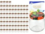 75er Set Rundglas 212 ml nieder To 66 Obst Nachbildung Deckel Sturzgl&auml;ser