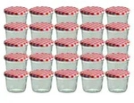 CAPCRO 25er Set Sturzglas 230 ml Marmeladenglas Einmachglas Einweckglas To 82 rot