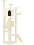 vidaXL Kratzbaum mit Sisal-Kratzs&auml;ulen Creme 191 cm - Creme