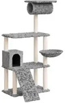 vidaXL Kratzbaum mit Sisal-Kratzs&auml;ulen Hellgrau 131 cm - Grau