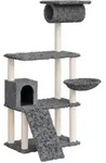 vidaXL Kratzbaum mit Sisal-Kratzs&auml;ulen Dunkelgrau 131 cm - Grau