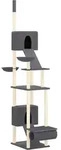 vidaXL Kratzbaum Deckenhoch Dunkelgrau 277-303 cm - Grau
