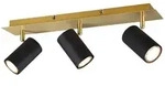 Trio Leuchten 3er Spot Marley schwarz-matt-messing 48 x 9 cm GU10 35 W - Schwarz