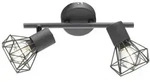 Strahler - Grau matt - Metall - 2-flammig - B 25 cm - Grau