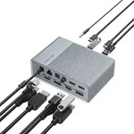 HyperDrive GEN2 - Dockingstation - USB-C - 2 x HDMI, 2 x DP - 1GbE - Europa - Silber
