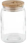 APS 82257 Vorratsglas WOODY, mit Holzdeckel, 14 x 14 cm, H&ouml;he 21,5 cm, 2,5 Liter -