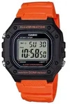 Casio Collection Digital Herrenuhr Resin mit Tagesalarm W-218H-4B2VEF - Orange