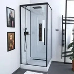 Komplettdusche 90 x 90 x 215 cm silikonfrei &ndash; Fertigdusche Komplett Set inkl.