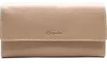 Esquire Leder Geldb&ouml;rse Peru Ladies Purse Taupe beige - Braun