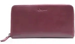 Esquire Leder Geldb&ouml;rse Peru Zip Around Wallet Red weinrot - Rot