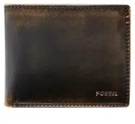 FOSSIL Geldb&ouml;rse Wade Bifold With Flip ID Black schwarz - Schwarz