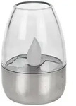 Lindby LED-Solar-Tischleuchten Pedas, 10er-Set, grau - Silber/Grau
