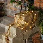esotec Beleuchtetes Juteseil mit eingearbeiteter Solar Lichterkette 102164 -