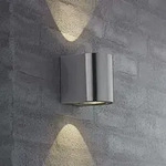Nordlux Canto 2, Oberfl&auml;che, 2 Gl&uuml;hbirne(n), 2700 K, IP44, Edelstahl - Silber