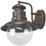 Lindby Au&szlig;enwandleuchte Eddie, rostfarben, Metall, IP44, E27 - Braun