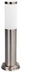 Lindby Sockelleuchte Kristof, Edelstahl, 45 cm hoch, E27 - Silber/Grau