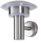 Lindby LED-Au&szlig;enwandleuchte Lillie, H&ouml;he 19 cm, Edelstahl - Silber/Grau