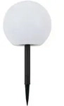 Lindby LED-Solarlampe Lago, &Oslash; 25 cm, Kugel, Erdspie&szlig;, wei&szlig; - Wei&szlig;