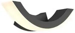 Lucande LED-Au&szlig;enwandleuchte Half, 30 cm, anthrazit, IP54 - Schwarz