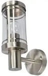 Lindby Au&szlig;enwandlampe Djori, aluminiumfarben, Edelstahl, E27 - Silber/Grau