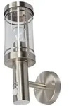 Lindby Au&szlig;enwandlampe Djori, Sensor, aluminiumfarben, E27 - Silber/Grau