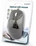 gembird Maus OPT WIRED LED 6 Tasten USB schwarz - Schwarz