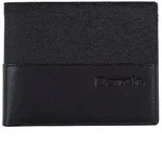 Bench Carbon Geldb&ouml;rse Leder 12 cm - Schwarz