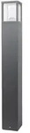 Lucande Wegeleuchte Klemens, 90 cm, anthrazit, Metall, E27 - Schwarz