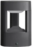 Lucande LED-Sockellampe Pirron, 20 cm, dreieckig, IP54 - Schwarz